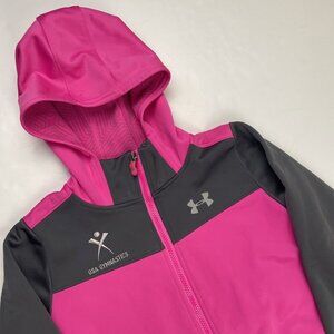 Under Armour Storm2 Hooded Jacket Youth Girl’s L Cold Gear USA Gymnastics